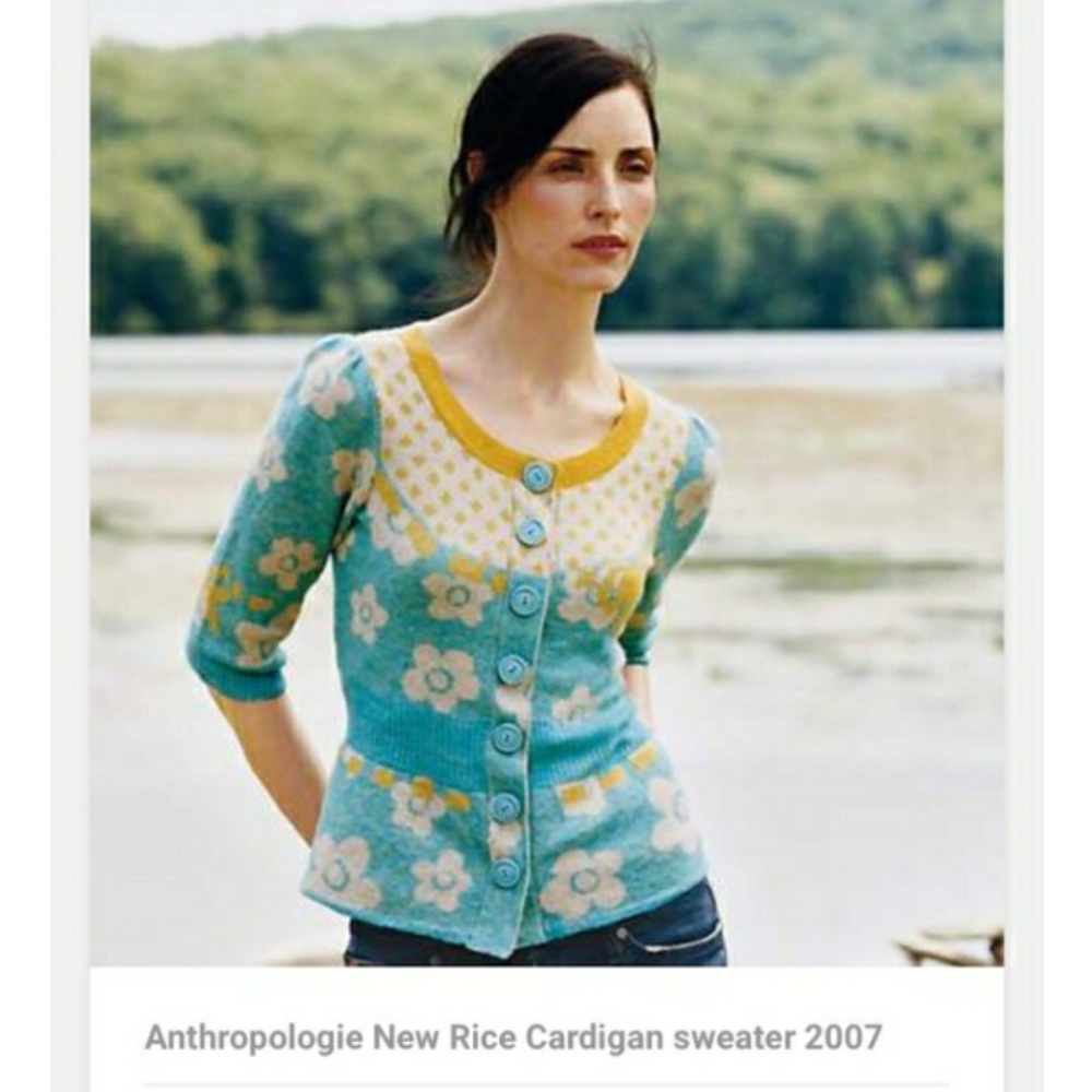 Anthropologie Rice Peplum Cardigan